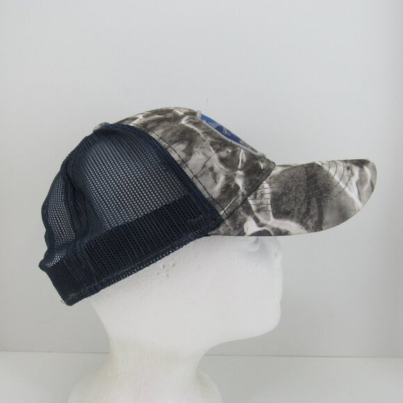 Calcutta Fishing Skull Patch Logo Men's Adjustable Mesh Back Snapback Cap Hat - Picture 4 of 8